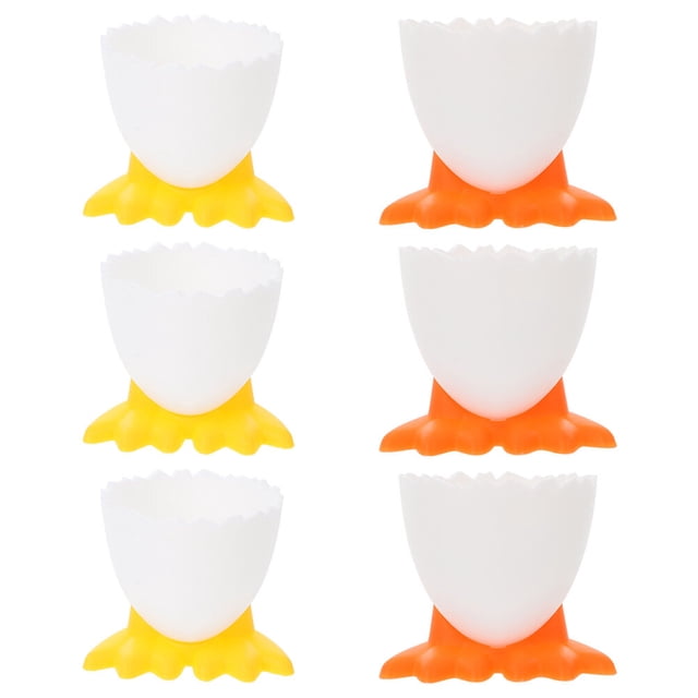OULII 6 Pcs Petit Porte-Œufs Orange Tasses Mignonnes pour Usage Domestique Restaurant