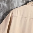 thumbnail image 3 of Bcfgryg Men's Cargo Casual Loose Pocket European Size Short Sleeved Shirt Men’S Casual Shirts Yellow, 3 of 5