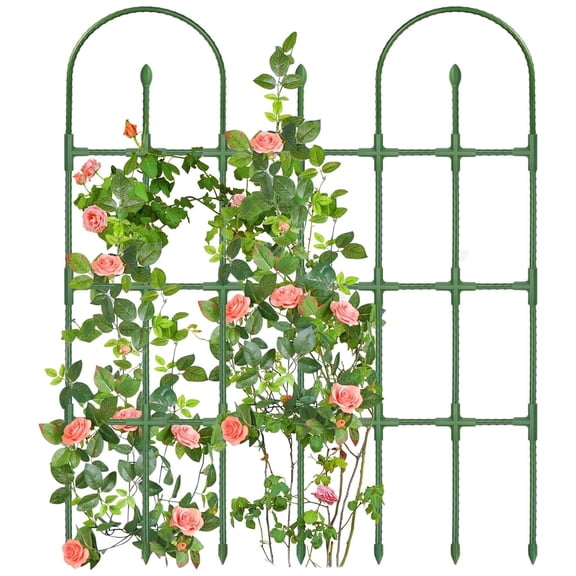 Garden Trellis for Climbing Plants Outdoor, 47.2" H*35.4" W Rustproof Sturdy Garden Arch Trellis for Potted Climbing Cucumber Tomato Rose Vegetable Flower Plant Trellises