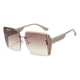 thumbnail image 3 of Gafas de sol para mujer, protección solar, montura ligera, gafas de sol cuadradas de moda marco marrón, 3 of 9