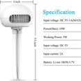 thumbnail image 4 of Clip on Stroller Fan, USB Rechargeable Battery Operated Portable Table Desk Fan for Travel Office, White, 4 of 5