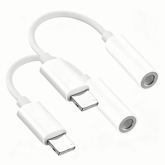 SIRIA 2 Pack iPhone Adapter for Headphone Jack, 3.5 Mm Audio Aux Dongle, Compatible with iPhone 14 13 12 11, Aux to USB C Headphone Adapter