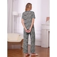 thumbnail image 5 of MINTREUS Pajama Sets for Women Short Sleeve Sleepwear Button Down Pjs Soft 2 Piece Lounge Sets with Pockets, 5 of 7