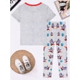 thumbnail image 4 of QEFJNO 3-12Y Kid Boys Astronaut Pajamas Little Big Boys Sleepwear Short Sleeves and Pants 2 Pieces Summer Pjs Set, 4 of 11