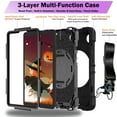 thumbnail image 5 of For Samsung Galaxy Tab A9 8.7"(2023) Case,Kids Friendly,With Rotatable Adjustable Hand Strap,Retractable Kickstand,Shoulder Strap,Shockproof Anti-fall Rugged Heavy Duty Tablet Case Cover,Black, 5 of 10