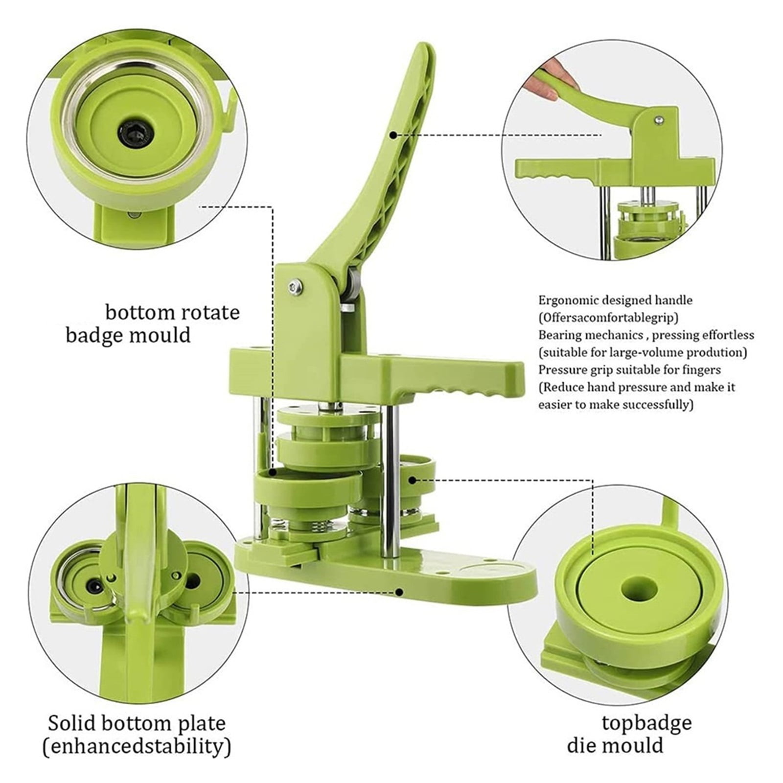 25MM-58MM Button Making Press Badge Maker Button Maker ReplaceableDIY Badge Maker Press Machine