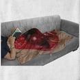 thumbnail image 6 of Lips Soft Flannel Fleece Throw Blanket, Luscious Mount Holding Red Current Berry Branch Illustration Hyperrealistic Image, Cozy Plush for Indoor and Outdoor Use, 50" x 70", Multicolor, by Ambesonne, 6 of 6