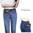 thumbnail image 6 of HAWEE Waist Fanny Packs for Women Small Outdoor Adventurer Belt Bag with Double Zipper Lock Cellphone Pockets and Hook, Daisy, 6 of 7