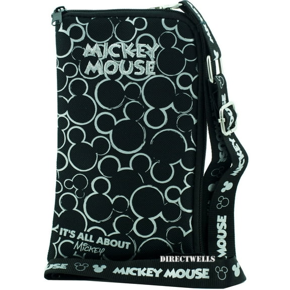 Mickey Mouse All About Mickey Black Silver Lanyard With Detachable Purse