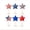 multicolor#152, variant on Patriotic Star Decorations, Independence Day Table and Desk Ornaments, 4 Styles, Fabric with Wooden Stands, Festive Holiday Home Decor, No Assembly