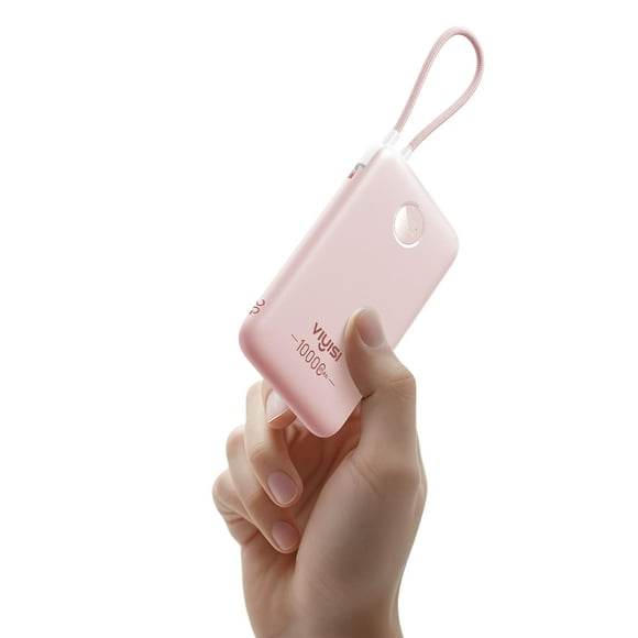 Cargador portátil VIYISI de 10000 mAh con cable USB-C y pantalla LED