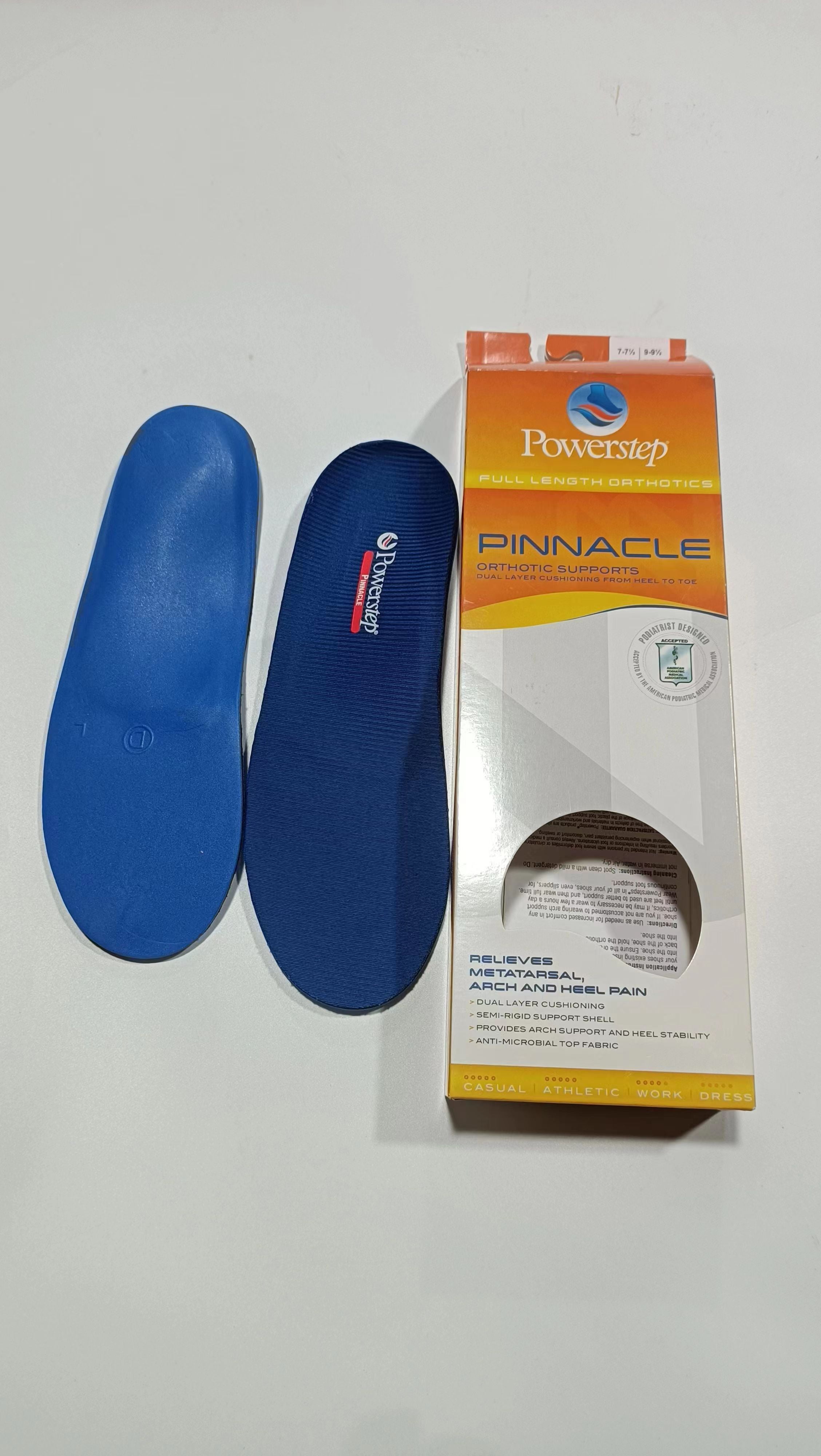 PowerStep Insole, Pinnacle, Plantar Fasciitis, Heel Pain And Arch