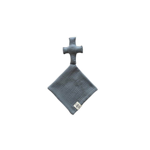 Manta de seguridad Cross Lovey Blessing Christian Baby Blue
