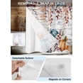 thumbnail image 3 of No Hook Cloth Fabric Shower Curtain with Snap in Liner, Orange Blue Pumpkin Fall Waterproof Shower Curtains Set with See Through Top Window, Thanksgiving Maple Leaf Vintage Bath Curtains 60"x72", 3 of 6