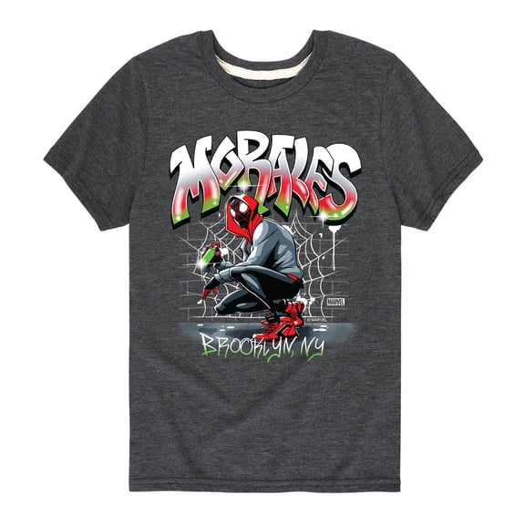 Marvel Spider-Man - Miles Morales Spray Paint - Toddler And Youth Short Sleeve Graphic T-Shirt