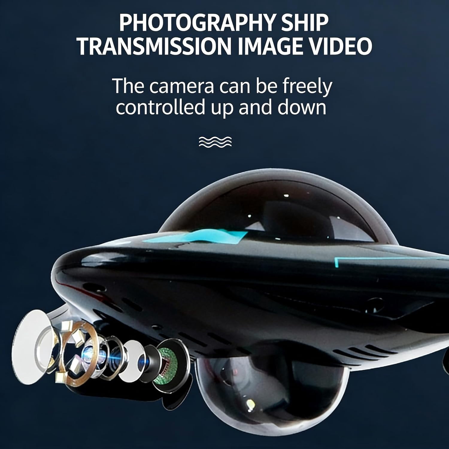 Underwater Drone with Camera, Bionic Design, Submarine Water Photography Device Remote App Control,WiFi Wireless Connectivity, Real-Time Image Transmission for Exploration Pools & Lakes