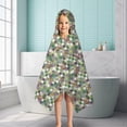 thumbnail image 6 of Colorful Checkered Cow Pattern Hooded Bath Towel，50"x30" for Ages 3 To 12 Kids, Quick Dry Lightweight Soft Microfiber Hood Beach Towel Cover Up for Kids, 6 of 7