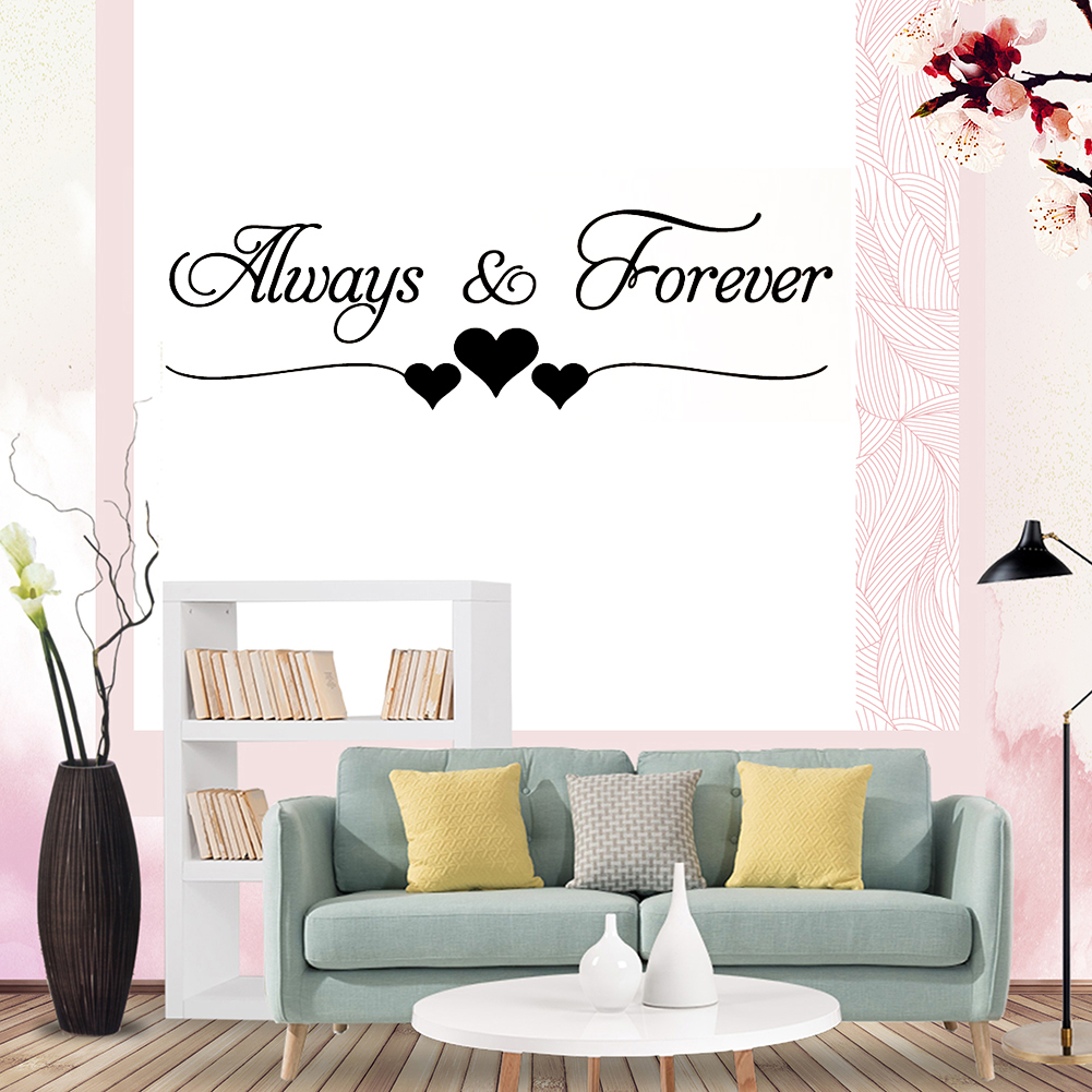 Details about  / Wall Decal Always /& Forever Art Vinyl Decor Stickers for Bedroom and Living Room
