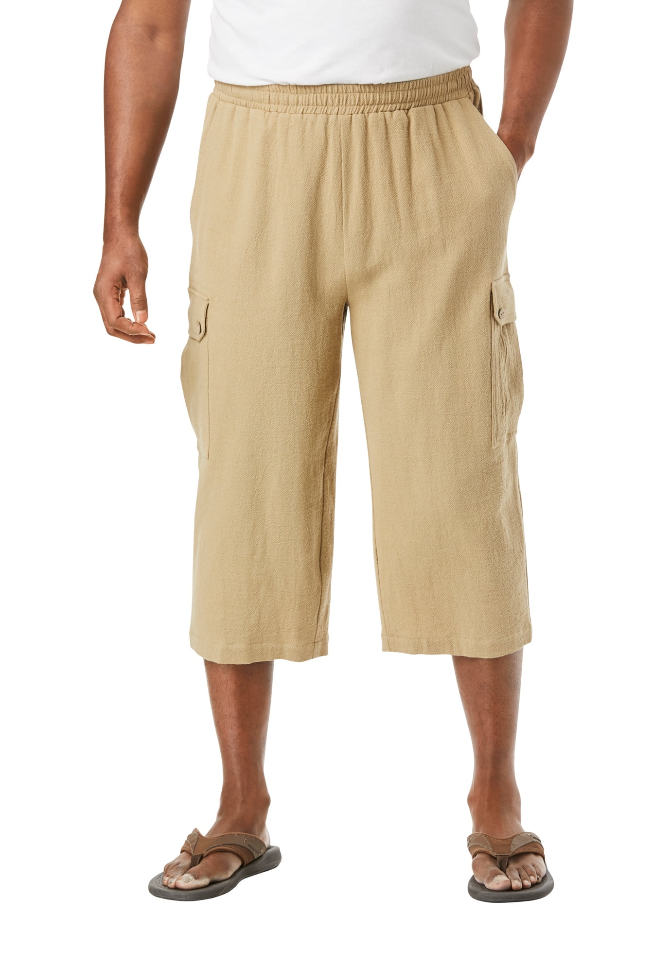Kingsize - Kingsize Men's Big & Tall Gauze Cargo Judo Shorts - Walmart ...
