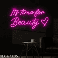 thumbnail image 3 of Glowneon It's Time For Beauty Neon Sign, Nails Led Sign, Makeup Decor, 3 of 5