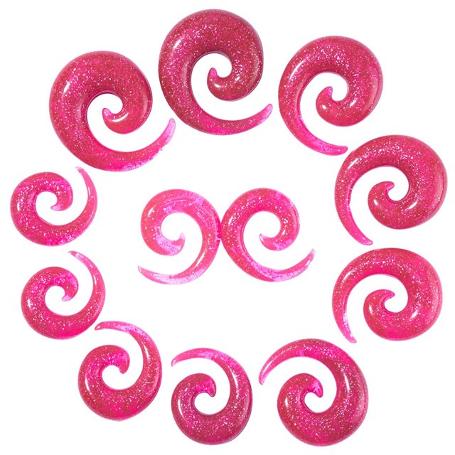 12 Piezas Expansores Acrílicos De Talla Grande 10mm-20mm