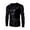 Black, variant on Men's Dress Shirt Slim Fit V-Neck Long Sleeve Top with a Sleek Shiny Finish for Formal Wear