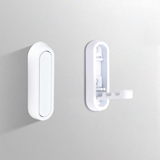 Foldable Towel Hooks for Bathroom 2 Pack,Wall Hooks for Hanging Heavy Duty Coat Robe Purse Foldable Hooks Storage Solution for Bathroom,Closet,Entryway,Pool and Kitchen (2, White)