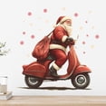 thumbnail image 2 of Adhesivos de pared con dibujos animados navideños de Papá Noel montando un scooter, 2 of 4