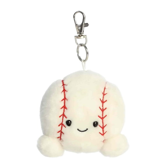 Aurora - Mini White Adorable Clip-On - 4" Slugger Baseball - Palm Pals