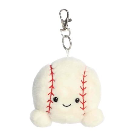 Aurora - Mini White Adorable Clip-On - 4 Slugger Baseball - Palm Pals