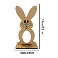 thumbnail image 3 of Easter Bunny Chocolate Egg Rack Wooden Tabletop Decoration Made Crafts Party Decoration, 3 of 9