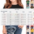 thumbnail image 5 of Girls Short Sleeve Shirts Crewneck Slim Fit Fashion Print T Shirt Lightweight Casual Summer Tops Trendy Comfy Uniform Tee 2-14 Years, 5 of 5