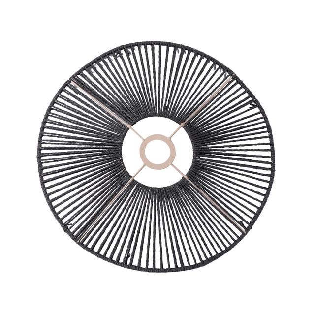 Pantalla de lámpara tejida, pantalla de luz, decoraciones, pantalla de techo de linterna, cubiertas de lámpara de araña, cortinas para isla de cocina, Negro