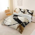 thumbnail image 3 of Homewish Modern Spiral Bedding,Geometric Abstract Duvet Cover Full,Cream,Light Gray Reversible,3 Pieces,1 Duvet Cover and 2 Pillowcases, 3 of 6
