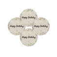 thumbnail image 7 of 13 Inch Round Placemats Set of 4, Beige Birthday Non Slip Heat Insulation PP Table Mats, Colorful Confetti Ribbons Polka Dots Classroom Washable Place Mats for Kitchen Dining Party Table Decor, 7 of 7