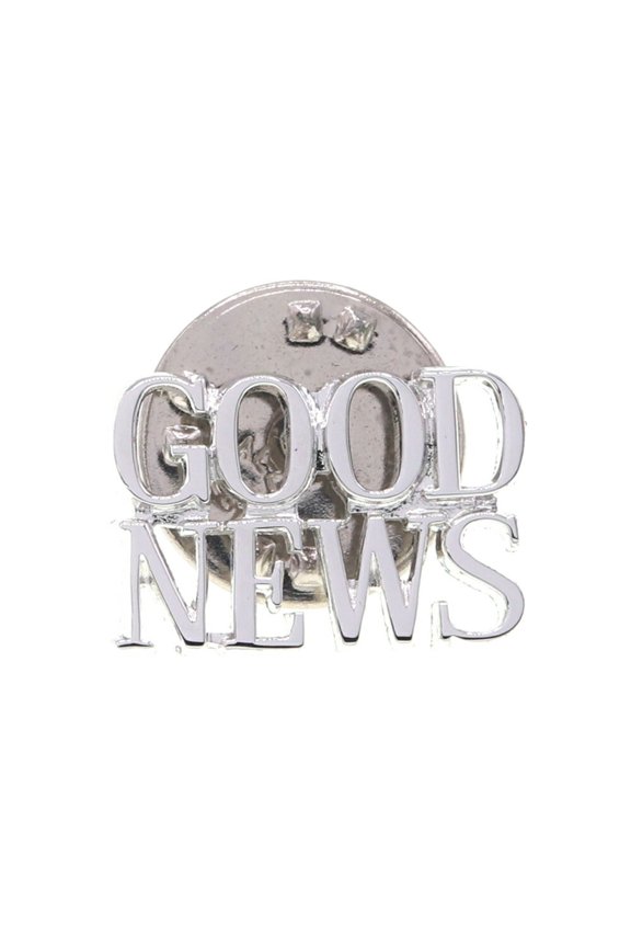 Pre-Owned Tiffany GOOD NEWS SV Sterling Silver 925 Old Pin Badge TIFFANY & CO (Good)
