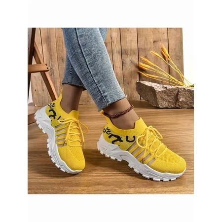 Women’s Casual Sports Shoes Leopard Print Mesh Fabric Breathable Comfortable Sole Lightweight Lace-Up Non-Slip Running Sneakers