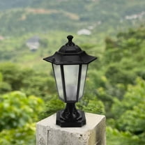 FELTECHELECTR  Post Lamp Electric LED Lights Outdoor Exterior Lantern Work Black