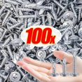 thumbnail image 2 of 20/200pcs Truss Head Sheet Metal Screws Stainless Steel Self Tapping Screw Flat Head Phillips Self Drilling Quick Screw Fastener, 2 of 9
