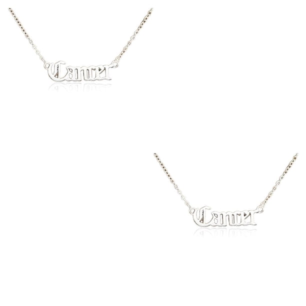 Collar de amistad Sonducket Doce signos del zodiaco Cáncer Plata