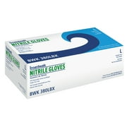 Boardwalk Disposable General-Purpose Nitrile Gloves, Large, Blue, 100/Box -BWK380LBX