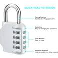 thumbnail image 3 of Combination Padlock 4 Digit Combination Padlock Gym Escape Game Waterproof Digital Lock Outdoor Shelter (2 Pcs, Silver), 3 of 5