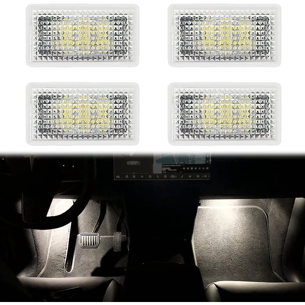 Luz de bienvenida para el portón trasero del Tesla Model S 3 XY RGBW con pedal y luz de color