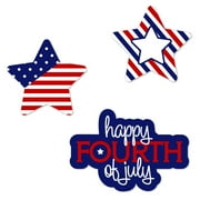 Big Dot of Happiness 4th of July - DIY Shaped Party Cut-Outs for Independence Day - 24 Count