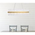 thumbnail image 2 of Dallas 42 inch rectangle crystal pendant in satin gold, 2 of 8