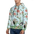 thumbnail image 2 of Bingfone Chinoiserie Floral Palm Tree Men'S Drawstring Hoodie Long Sleeve Pocket Sweatshirts-X-Large, 2 of 9