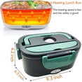 thumbnail image 4 of MDHAND 2 in 1 110V 12V Stainless Steel Electric Heating Lunch Box Car Office School Food Warmer Container Heater Lunch Box Set, 4 of 8