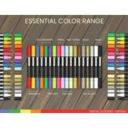 Tooli-Art Acrylic Paint Pens Assorted Multicolor Vibrant Markers with Double Sided Extra Fine And Medium Tip Marker Set of 18