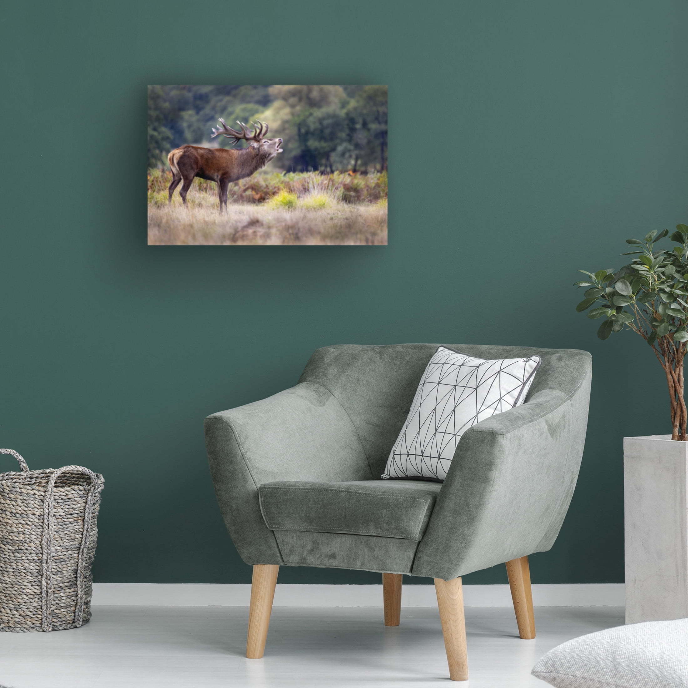 Canvas Wall Art - Marco Redaelli 'The Scream Of The Deer' Wall Art for Living Room, Bedroom, or Office Décor by Trademark Fine Art - 47 x 30 Inches