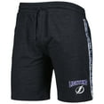 thumbnail image 2 of Men's Concepts Sport  Charcoal Tampa Bay Lightning Team Stripe Shorts, 2 of 3
